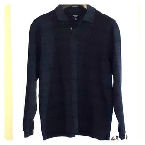Van Heusen long sleeve polo shirt XL GUC